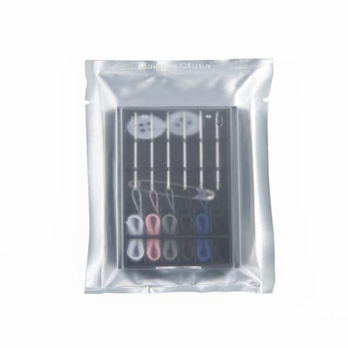 Platinum Collection Pre-Threaded Flat Pack Sewing Kit, Frosted Silver Polybag